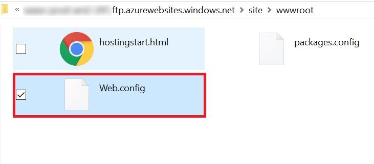 Access FTP Web Config
